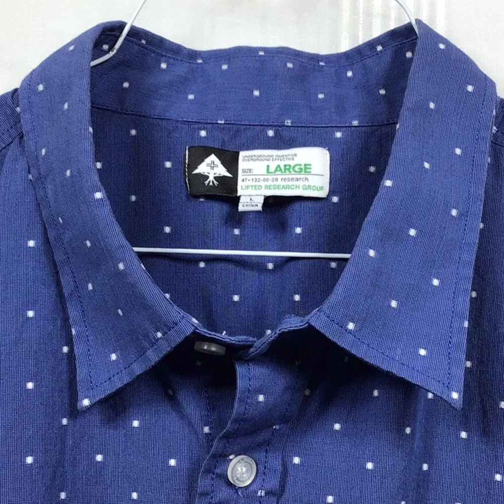 🌎 Lifted Research Group Woven Cotton Long Sleeve Shirt - Picture 2 of 7